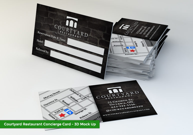 Courtyard Restaurant Concierge Card