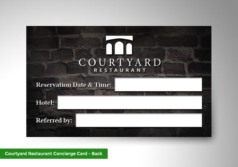 Courtyard Restaurant Concierge Card