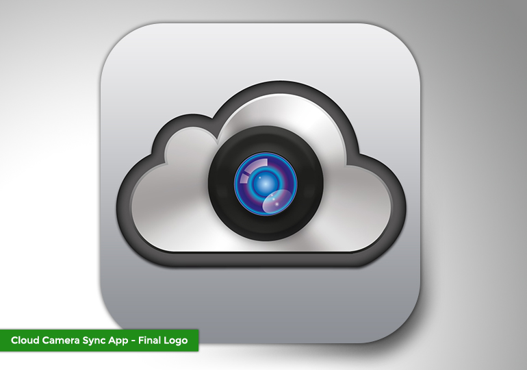 Cloud Camera Sync App Logo & UI