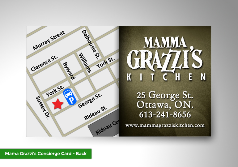 Mama Grazzi’s Concierge Card