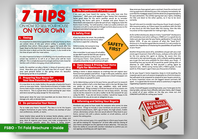 FSBO Tri-Fold Brochure